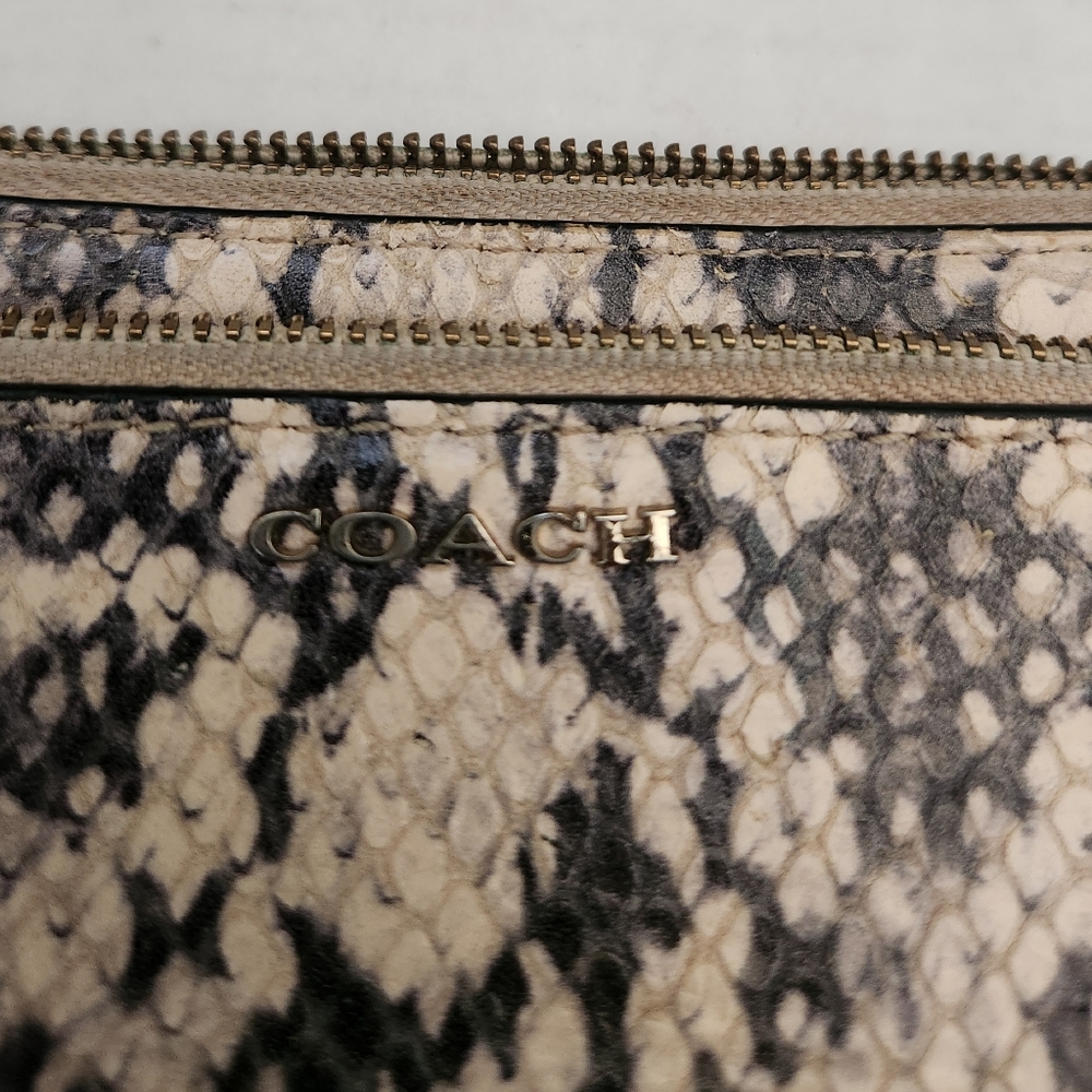 Coach Python Print Wristlet Snakeskin Pattern In … - image 7